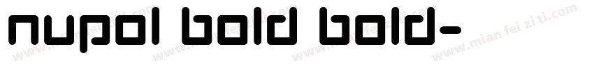 nupol bold bold字体转换